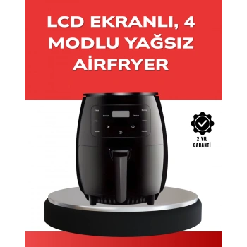 VipMarketim Büyük Boy 6 Litre Airfryer 2400W Sesli Uyarı LCD Ekran