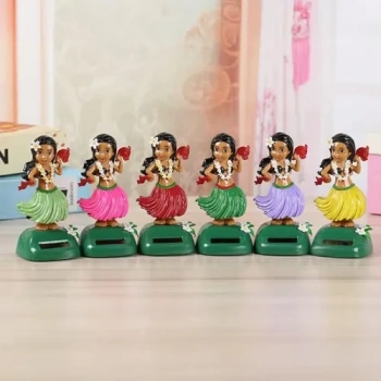 VipMarketim Büyük Boy Güneş Enerjili Solar Dans Eden Hula Kızı Figürü