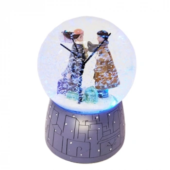 VipMarketim Büyük Boy Kış Masalı Temalı Pilli Kar Küresi