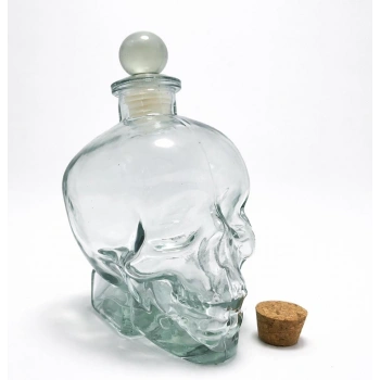 VipMarketim Cam Kurukafa İçecek Şişesi 16 Cm