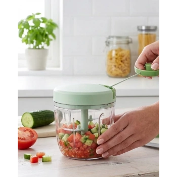 VipMarketim Çek Bırak Mekanizmalı Manuel Doğrayıcı Sebze ve Soğan Rondosu