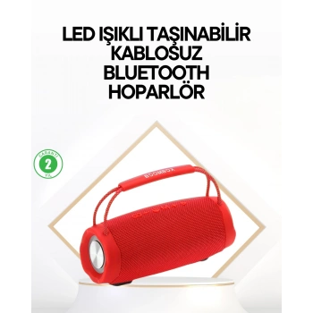 VipMarketim Çevreleyen Sesli RGB Destekli Kablosuz Taşınabilir Hoparlör