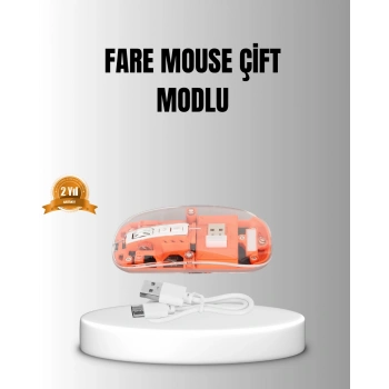 VipMarketim Çift Modlu Kablosuz Bluetooth 5.0 + 2.4GHz Mouse – 3 Cihaz Bağlantılı Hızlı Geçiş Düğmeli