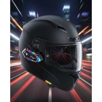 VipMarketim Çift Telefon Destekli Motosiklet Kask Bluetooth Kulaklık