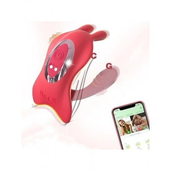 VipMarketim Çiftler İçin Akıllı Titreşimli G-Spot ve Klitoris Uyarıcı Vibratör – Uygulama Kontrollü, Su Geçirmez, Çift Motorlu