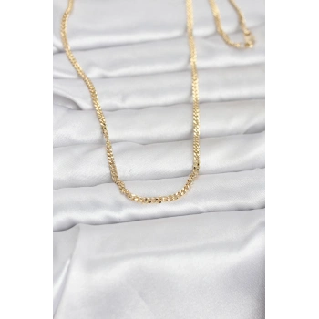 VipMarketim CM 14K Gold Renk 60 cm Zincir Kadın Kolye 5886