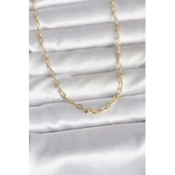 VipMarketim CM 14K Gold Renk Ataç Zincir Model 60 cm Kadın Kolye 5886