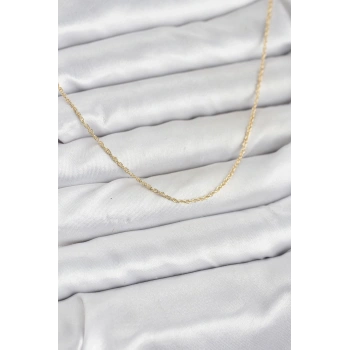 VipMarketim CM 14K Gold Renk Burgu Model 60 cm Kadın Kolye 5886