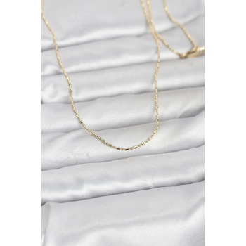VipMarketim CM 14K Gold Renk Parçalı Topçuk Model 60 cm Kadın Kolye 5886