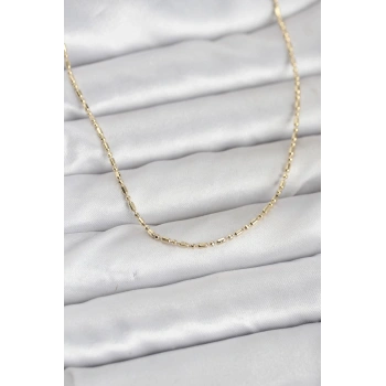 VipMarketim CM 14K Gold Renk Zincirli 60 cm Kadın Kolye 5886