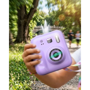 VipMarketim Çocuk Dijital Fotoğraf Makinesi Anında Baskı ve 4 Rulo Kağıt 5 Kalem Hediye