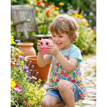 VipMarketim Çocuklar İçin Baskılı Mini Kamera 6 Kalem 5 Kağıt Rulosu Hediyeli Eğlenceli Fotoğraf Makinesi