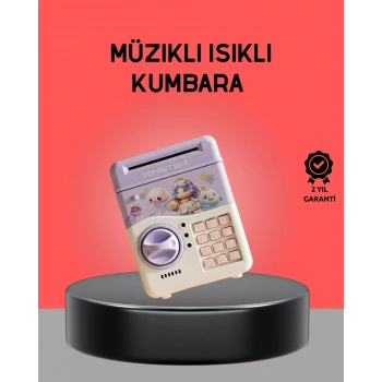 VipMarketim Çocuklar İçin Elektronik Şifreli Para Biriktirme Kumbarası Mor