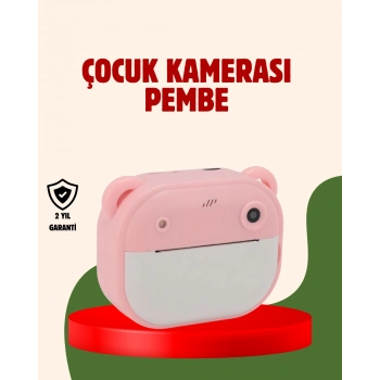 VipMarketim Çocuklar İçin Şipşak Yazıcı Kamera 24MP HD Çift Lensli Termal Baskılı