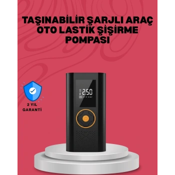 VipMarketim Çok Amaçlı Dijital Lastik Pompası Araç Bisiklet Top Uyumlu