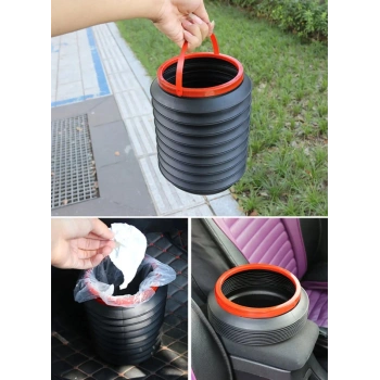 VipMarketim Çok Amaçlı Katlanabilir Araç İçi Kova