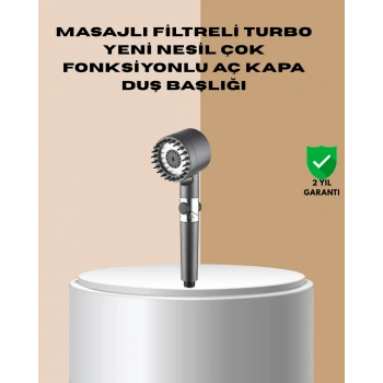 VipMarketim Çok Fonksiyonlu Filtreli Duş Başlığı Masaj Etkili