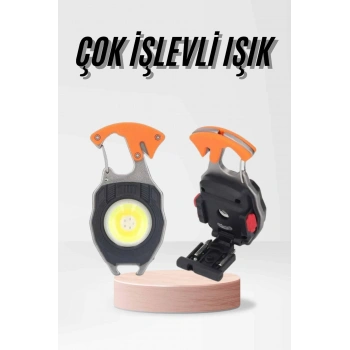 VipMarketim Çok İşlevli Acil Durum Işığı USB Şarjlı Cep Feneri 7 Farklı Mod