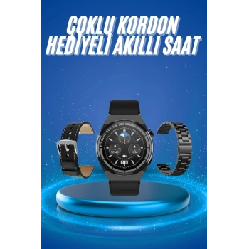 VipMarketim Çoklu Kordon Hediyeli Akıllı Saat Çağrı Cevaplama Müzik Dinleme Dokunmatik Ekran