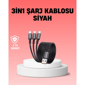 VipMarketim Çoklu USB Şarj Kablosu – 12m Hızlı Şarj 3A Güçlü Akım