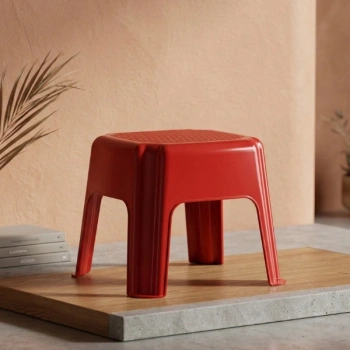 VipMarketim Dayanıklı Plastik Alçak Tabure