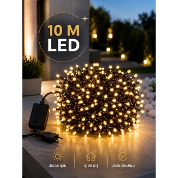 VipMarketim Dekoratif Aydınlatma Ampüllü 10 Metre Gün Işığı Şerit Led