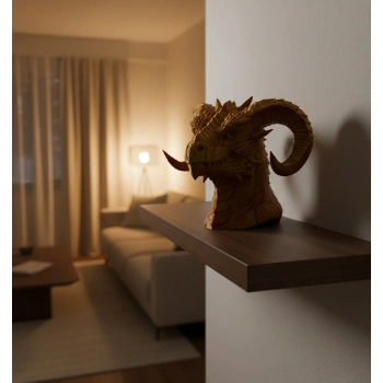 VipMarketim Dekoratif Gold Ejderha Heykeli Koleksiyonluk Fantastik Tasarım