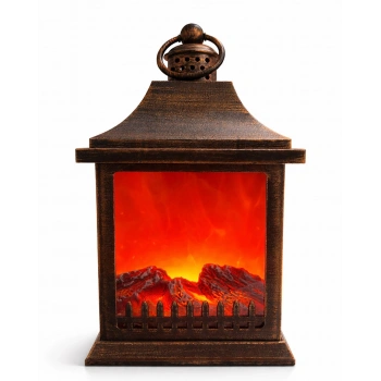 VipMarketim Dekoratif Ledli Şömine Lamba Model 2