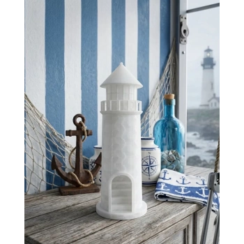 VipMarketim Deniz Temalı 3D Deniz Feneri Dekoratif Obje Ev Aksesuarı