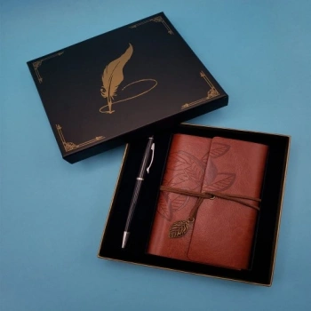 VipMarketim Deri Defter ve Tükenmez Kalem