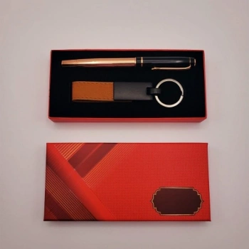 VipMarketim Deri Metal Anahtarlık ve Roller Kalem