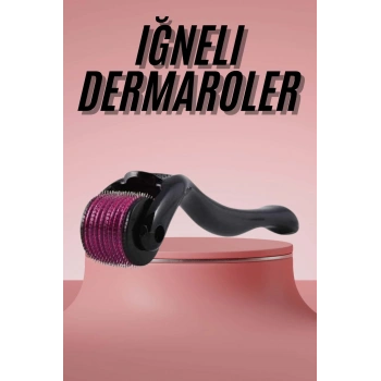 VipMarketim Derma Roller Titanyum Uçlu 540 İğneli 1 Mm Saç Sakal Çıkarma Ve Cilt Bakım Masaj Aleti