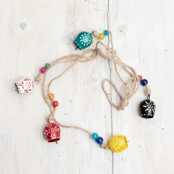 VipMarketim Desenli 4lü Çan Süs Seti