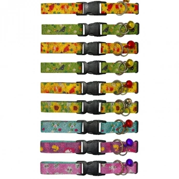 VipMarketim Desenli Zilli Kedi Tasması