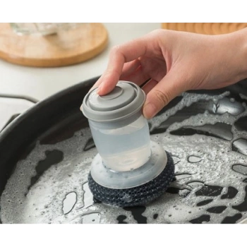 VipMarketim Deterjan Hazneli Telli Bulaşık Fırçası