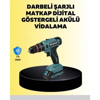 VipMarketim Dijital Ekranlı Matkap Seti Çift Akülü