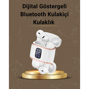 VipMarketim Dijital Göstergeli Bluetooth Kulakiçi Kulaklık – 4’lü Paket Gürültü Engellemeli