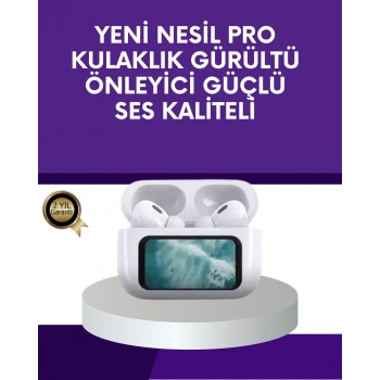 VipMarketim Dokunmatik Ekranlı Bluetooth Kulaklık ANC Gürültü Önleme Suya Dayanıklı