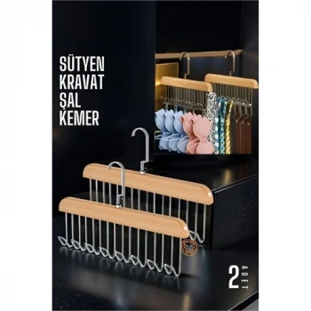 VipMarketim Dolap İçi Askı 2 adet Sütyen Şal Kravat Kemer Çanta