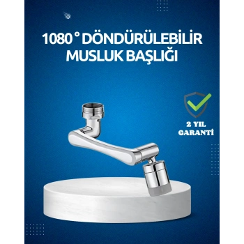 VipMarketim Dönen Musluk Başlığı 1080 Derece Ayarlanabilir Filtreli Sprey Uç