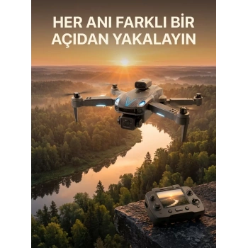 VipMarketim Ekranlı Kumandalı Çift Kameralı Drone ile Havadan Çekim