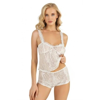 VipMarketim Ekru Saten Şort Takımı (Kod:9221)