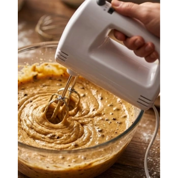 VipMarketim El Mikseri 250W 5 Kademe Hız Ayarlı Paslanmaz Çelik Çırpıcılı Mikser