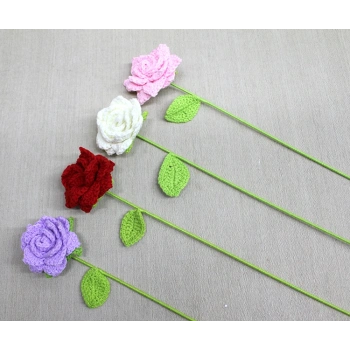 VipMarketim El Örgüsü Tekli Gül