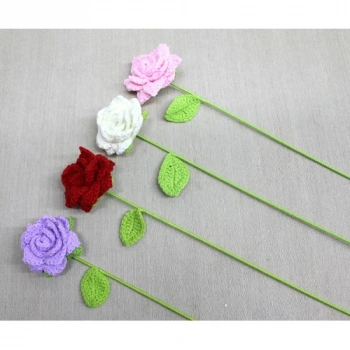 VipMarketim El Örgüsü Tekli Gül