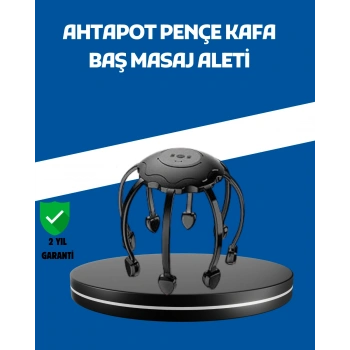 VipMarketim Elektrikli Saç Derisi Masaj Aleti Çok Noktalı 8 Kollu Titreşimli Masaj