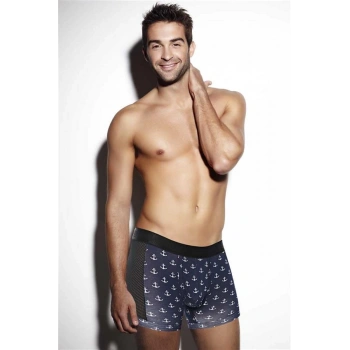 VipMarketim Erkek Pamuklu Yan Fileli Çapa Baskılı Bokser ( ) (Kod:1766)