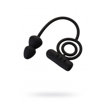 VipMarketim Erotist Ekstra Stimülasyonlu Anal Plug, Silikon, Siyah