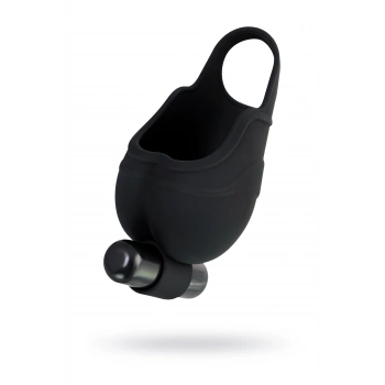 VipMarketim Erotist Penis Kılıfı Ereksiyon Halkalı Ve Titreşimli , Silikon, Siyah, 6,5 Cm