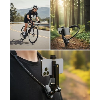 VipMarketim Esnek Silikon Boyun Montajlı Telefon Tutucu Canlı Yayın ve Vlog Çekim